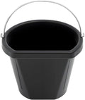 Horse Feed Bucket Water Bowl Multipurpose Storage Bin with Handle Utility Bucket Rubber Feeder for Outdoor Farm Pasture Ranch