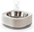 Heated Water Bowl, with Waterproof Design, Keeps Water Warm (35-40°C) in Gardens, Thermostatic Control Anti-Freeze Heated Pet Water Bowl for Chicken,Duck,Goose,Rabbit (Gray)