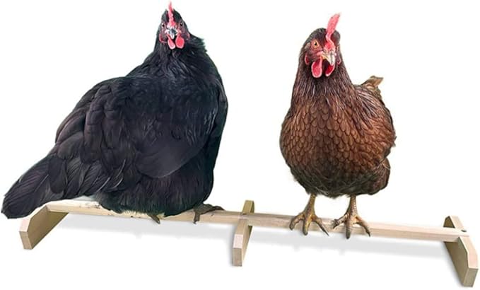 Mipcase Wooden Chicken Perch Stand Toy for Hens Roosting Bar for Chickens Sturdy Bird Stand Accessory for Pets for Parrots and Small Birds