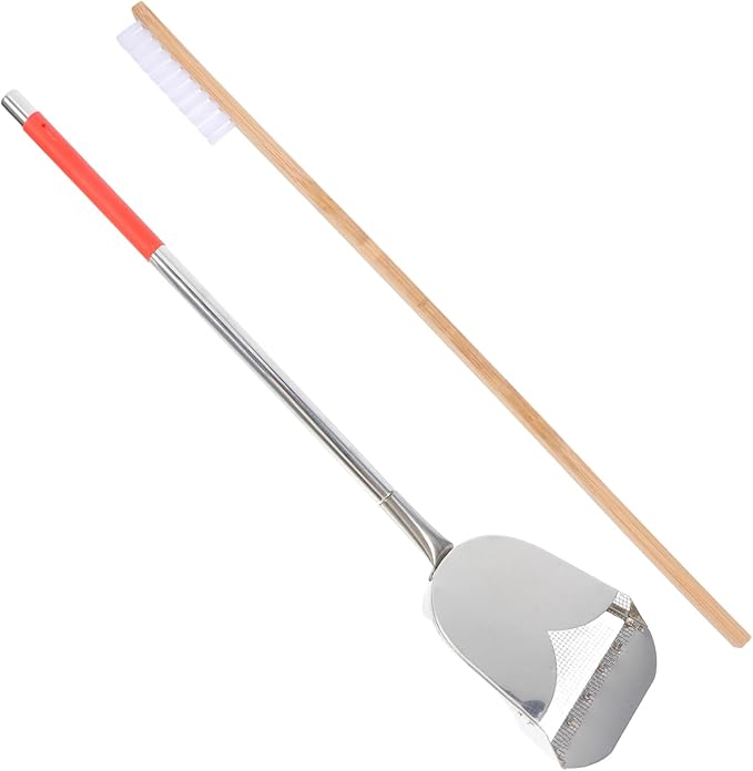 ibasenice 2pcs Bird Cage Cleaning Set Versatile Brush and Droppings Scoop for Small Animal Cages for Easy Maintenance
