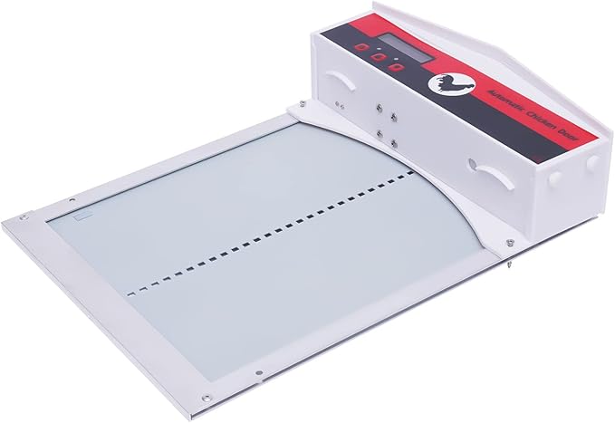 Automatic Chicken Coop Door with Timer&Light Sensor, Weatherproof Chicken Door Opener Kit with LCD Screen, Anti-Pinching Protect Function, Safety Mechanism, Battery Powered