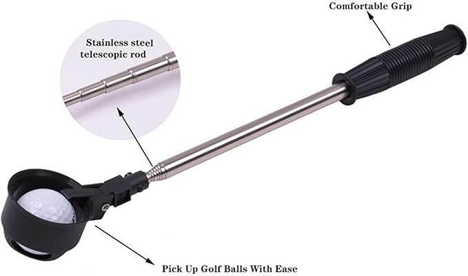 Egg Grabber Telescopic Tool - Stainless Steel, Extendable Egg Nut Collector | Long Reach Grabber For Chicken Coops Poultry Houses Farms Yards Gardens, Multi-Functional Outdoor Eggs Picker, Easy Harves