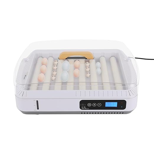 Eggs Automatic Incubator, 95V 80W Fully Automatic Egg Hatching Incubator 35 Eggs Incubator Poultry Hatcher w/Automatic Turning & Temperature for Hatching Duck & Goose Eggs (35 Eggs)