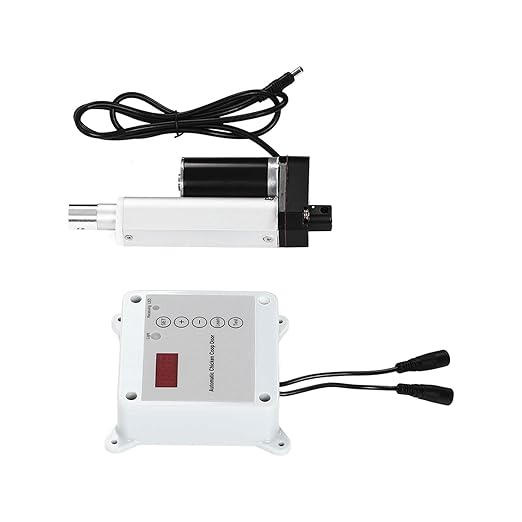 Chicken Coop Door Opener Automatic Door Opener Closer 12VDC Timing Photosensitive Remote Control Kit (US