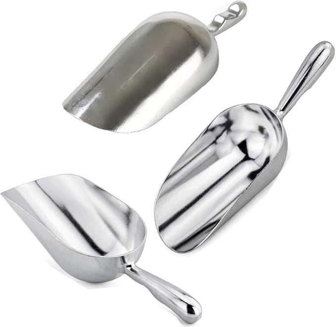 Ice Cube Scoop Cast Aluminum Shovel Scoops Multipurpose Kitchen Spoon For Ice Maker Freezer Coffee Bean Food 24 oz 1