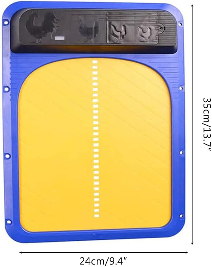 Automatic Chicken Coop Door Opener,Auto Chicken House Door with Light Sensor,Battery Powered Chicken Door for Small Poultry,Waterproof Electric Chicken Gate Opener for Safe Chicken Rearing (Yellow)