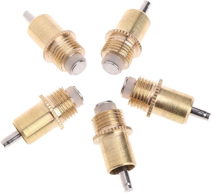 5 Pieces Chicken Waterer Nipples Automatic Poultry Watering Drinker Nipples Brass Nipples for Chicken Ducks Turkey