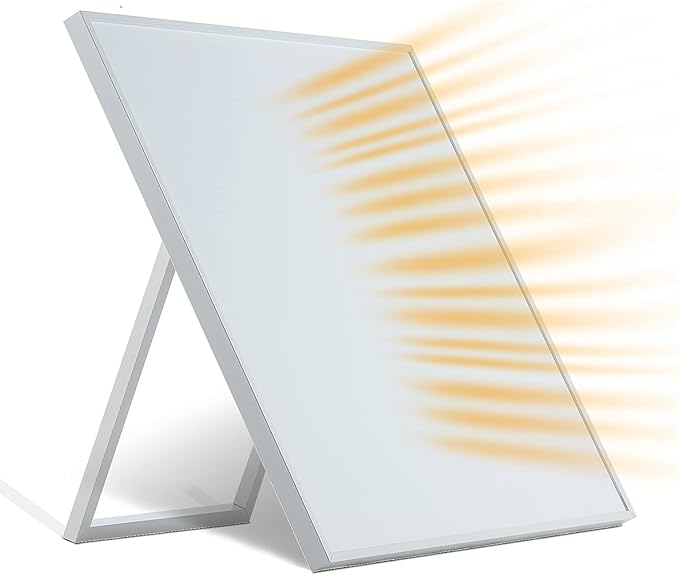 Wall-Mounted 120V 500W Space Heater Panel with Convection Heating ‒ Portable with Stand, Energy Efficient, Overheat Protection ‒ Ideal for 150 Sq. Ft.Rooms (27.95 x 24 x 1.18 inches)