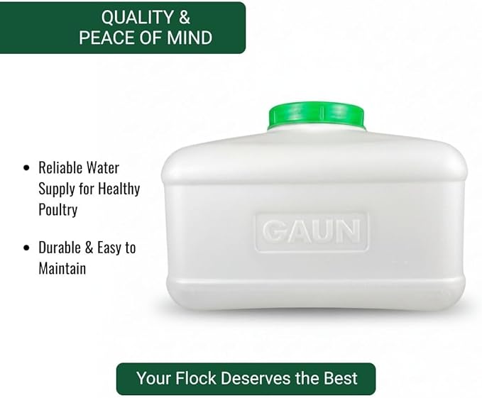 GAUN Header Tank 10L for Automatic Gravity Bird Waterer System – Reliable Water Supply, Easy Installation, Durable Design for Aviaries, Poultry, and Bird Breeding Setups