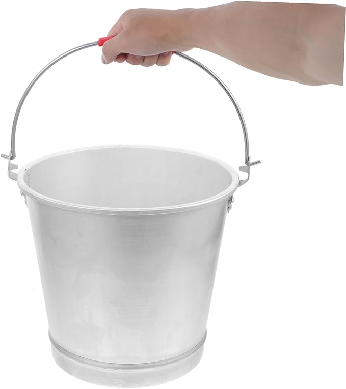 Mikinona Creative Aluminum Water Barrel Capacity Storage Bucket for Milk Ice and More Multipurpose Heavy-Duty Container for Beach Farm and Camping Use Portable and Easy to Clean
