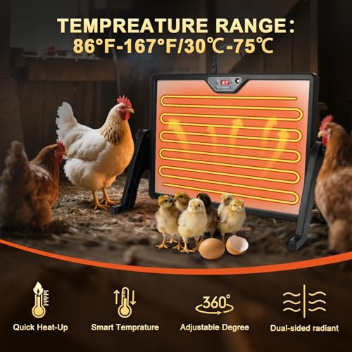 Smart 180W Chicken Coop Heater with Remote Control - Black, Low Energy Consumption - Image 2