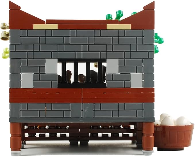 NW2 NW Farm Building Blocks Park Sencery Accessories Plant Set Building Bricks Kit DIY Building Set Compatible All Major Brands (Chicken coop#1)
