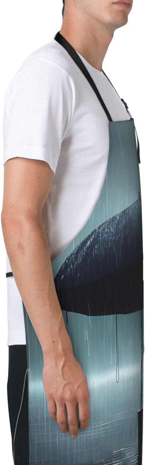 Multidimensional Space Heavy Duty Waterproof Apron with Pockets for AdultsResistant Grilling, Gardening, Painting