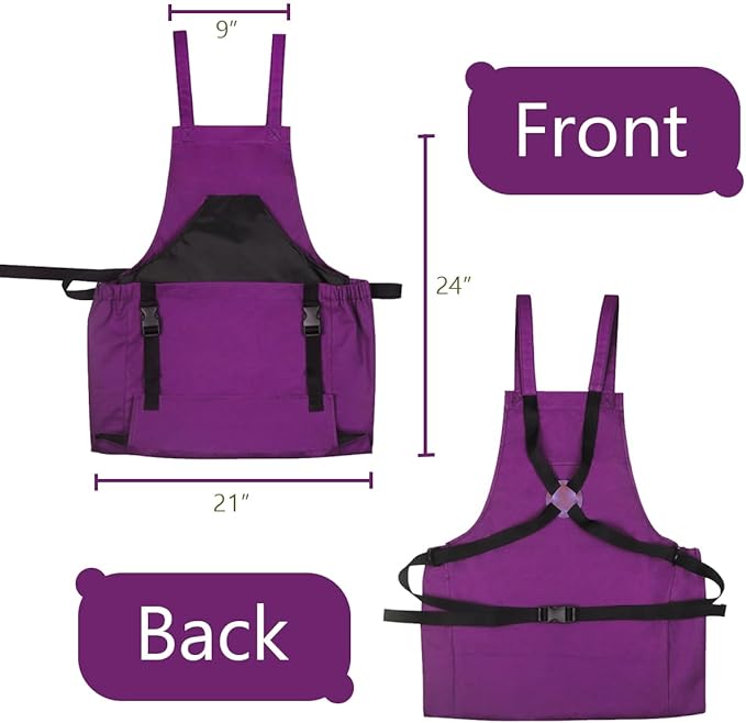 FCOUIID Harvest Apple Picking Bag - Waterproof 600D Fruit Storage Apron Pouch for Outdoor Orchard, Farm, Garden, Heavy Duty