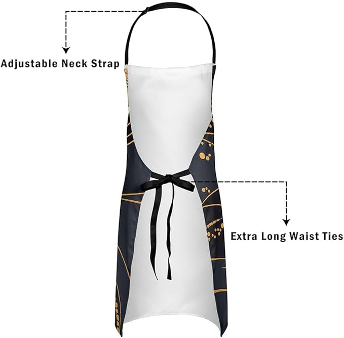 jejeloiu Cartoon Cats Apron for Women Men 26"x31"