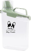 Dog Food Storage Container Airtight Portable Dog Food Container with Handled Lid and Pour Spout,Food Storage for Dog Dry Food Small Pet Food Container with Measuring Cup for Home, Travel,2.8L Green
