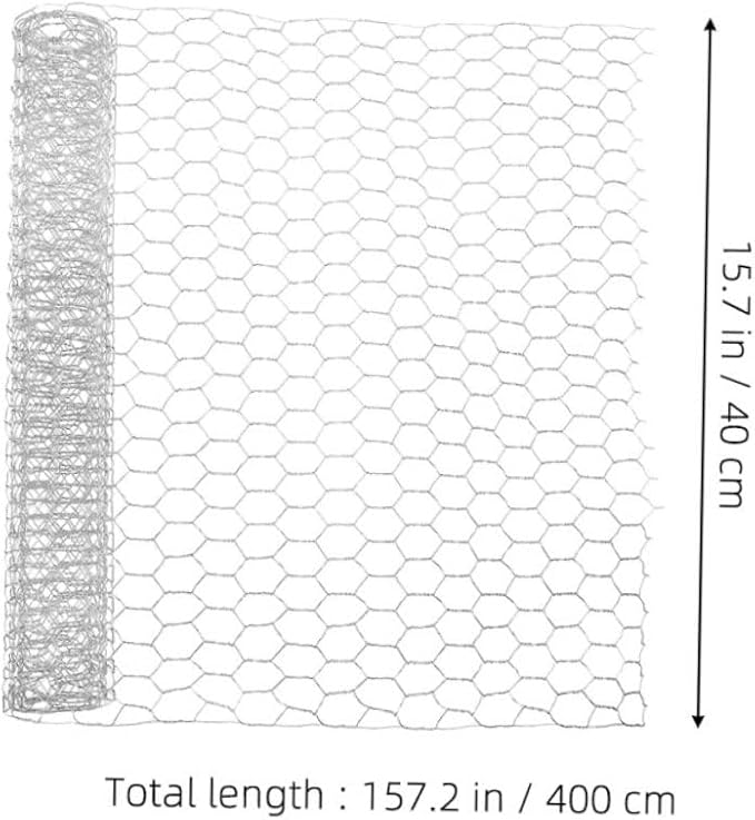 UPKOCH 1 Roll X Galvanized Chicken Wire Fencing Heavy Duty Poultry Netting for Coop Garden Protection Resistant Mesh for Enclosure