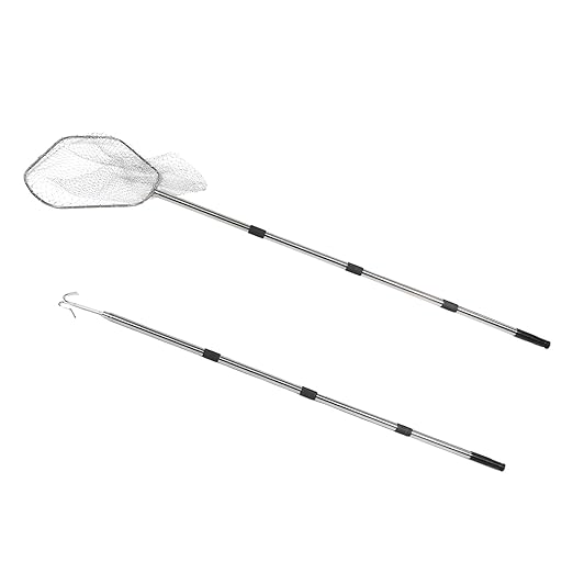 Ciieeo Chicken Catcher Set with Stainless Steel Hook and Retractable Handle, Adjustable Small Animal Catching Net for Outdoor Farm Use, Livestock and Poultry Handling Supplies