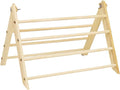 Chicken Roosting Perch, Wooden Triangular Portable Habitat Stand, Backyard Poultry Bar Perch, for Chicks Hens Rooster Medium Large Bird Brooder Outdoor Farm