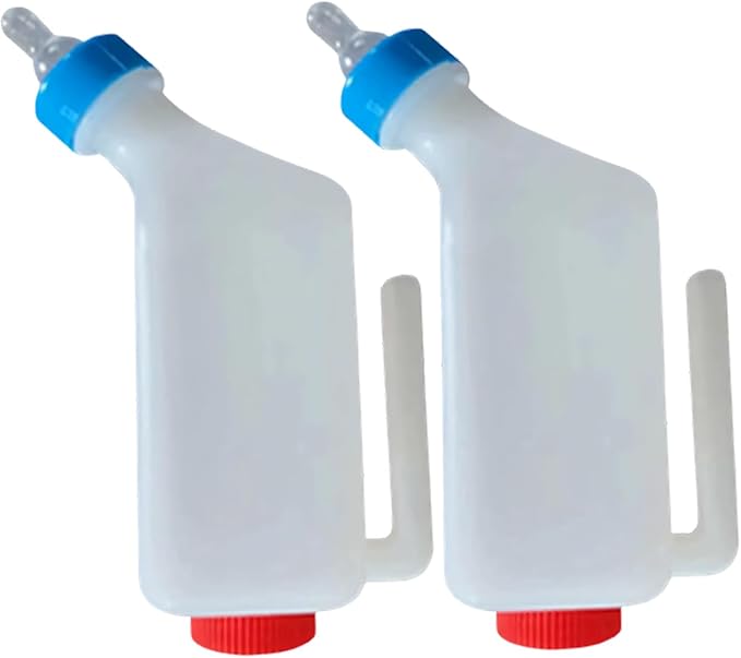 2lots Detachable Poultry Milk Feeders Bottle with Secure Hanging Hook Lamb Feeders for Farm Use Animal Milk