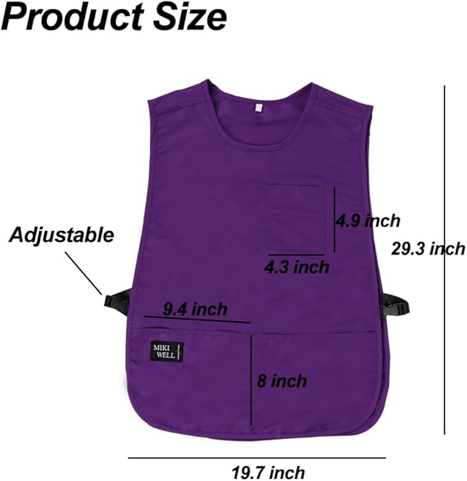 Waterproof Unisex Cobbler Apron with 4 Pockets Vest Style Ultralight Chef Waiter Work Overalls