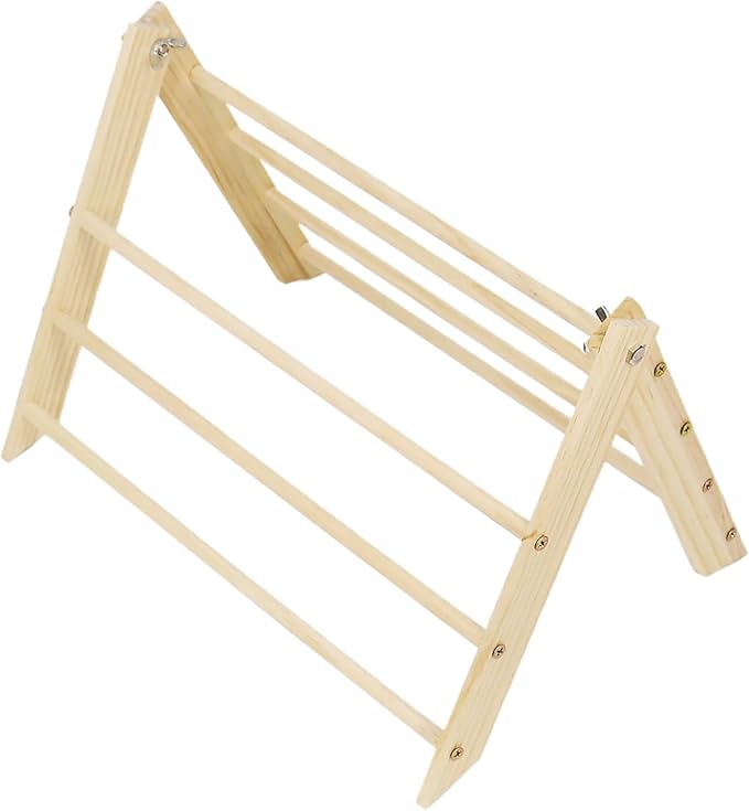 Chicken Roosting Perch, Wooden Triangular Portable Habitat Stand, Backyard Poultry Bar Perch, for Chicks Hens Rooster Medium Large Bird Brooder Outdoor Farm