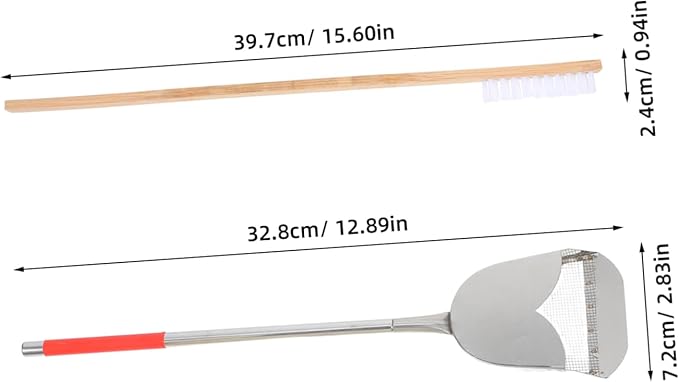POPETPOP 2Pcs Bird Cage Cleaning Tools Set Durable Cage Cleaner with Brush and Shovel for Efficient Cleaning of Bird Cages and Small Animal Habitats Easy Maintenance and Versatile Use