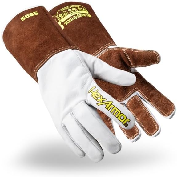 HexArmor High-Heat Resistance HeatArmor Gloves| Impact Protection | A9 Level Cut-Resistant | Welding Work Glove