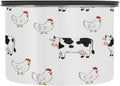 Farm Cows Chickens Coffee Canister 30oz Stainless Steel Airtight Food Storage Container with Lid for Beans/Cereal Preserval
