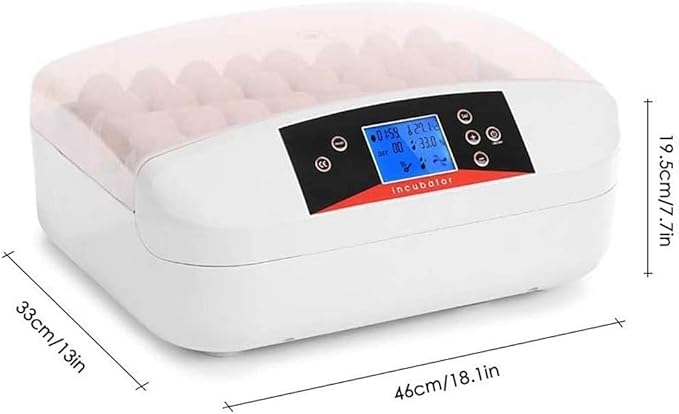 32 Digital Eggs Incubators Automatic Turning Poultry Hatcher with Egg Candler Humidity Temperature Control for Chickens Ducks Goose Quails