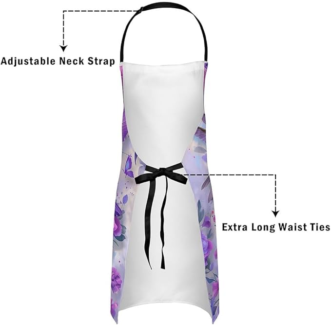 jejeloiu Cartoon Cats Apron for Women Men 26"x31"
