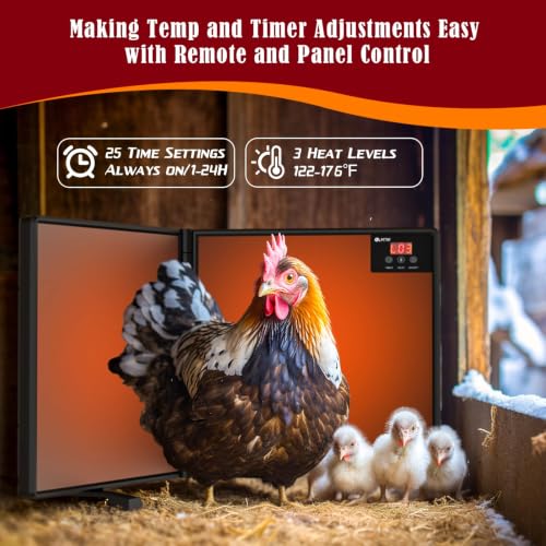 Chicken Coop Heater for Winter with Smart APP Control - 30x12 IN - Image 3