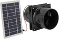 Solar Powered Exhaust Fan For Round Pipe, 10W 12V Solar Panel Ventilation Fan Kit For Outside, Greenhouse, Attics, Chicken Coop, Garage, Basement(black)