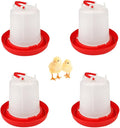 DoubleWood Plastic Poultry Drinker Chick Waterer Kit 1.5 L Waterer Hanging Poultry Water Container (2)