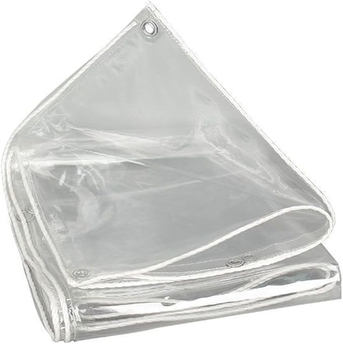 Built to last chicken tarp with transparent finish and 16mm vinyl composition to handle continuous exposure to precipitation and temperature swings