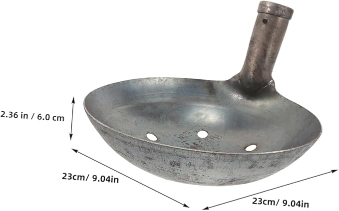 Heavy Duty Metal Sifting Scoop for Cleaning Sewage and Debris Durable Dung Sifting Ladle for Construction and Plumbing Professionals Versatile Tool for Clearing Drains and Wells