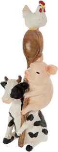 Hobby Lobby Farm Animal Kitchen Figurines, Farmyard Friends, Home Kitchen Coffee Bar Office Decor (Cow, Pig & Chick Spoon)