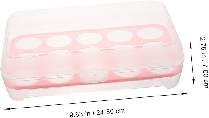 ARTIBETTER 2pcs Plastic Egg Tray Egg Organizer Storage Box for Kitchen Storage Rack Container Safe Fresh Holder