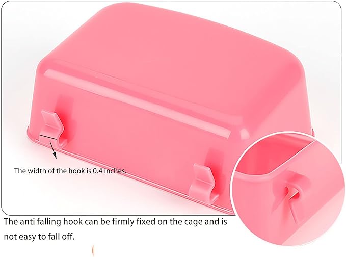 Pack of 3 Rabbit Feeder Waterer Chicken 15 OZ Guinea Pig Cage Bowl Food Water Container Hanging Feeding Dish Coop Cup Treats Drinker for Pigeon Dove Puppy Cat Bird Bath Basin Hamster Bed