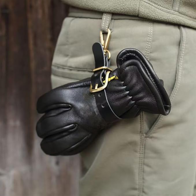 Men's Water Resistant Cowhide Leather Work Gloves for Construction,Gardening Gloves,Waterproof Mechanic Gloves