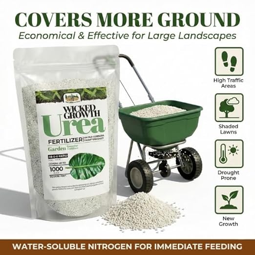 Old Cobblers Farm™ Wicked Growth High-Efficiency 46-0-0 Fertilizer - Urea - Fast-Acting Nitrogen Source for Lush Growth in Gardens & Farms -Soluble (5 lbs | 10 lbs | 15 lbs | 20 lbs) (10lbs)