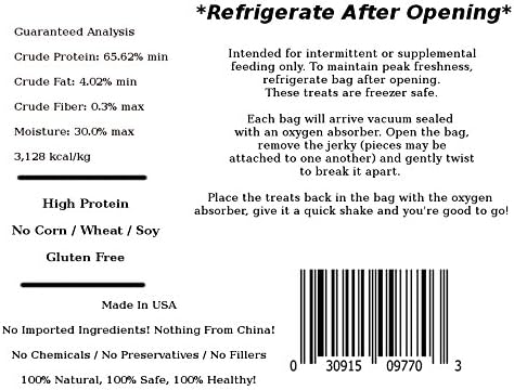 Natural Chicken Jerky Dog Treats - 1 Ingredient. USA Made. No Fillers. No Chemicals. 1lb.