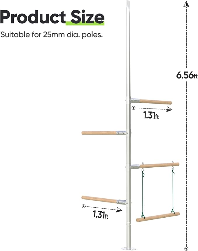 Quictent Metal Chicken Perch for Chicken Coop, Natural Wood Roosting Bar for Walk-in Run, Poultry Climbing Ladder Activity Gym Toy (Slanted Ladder)