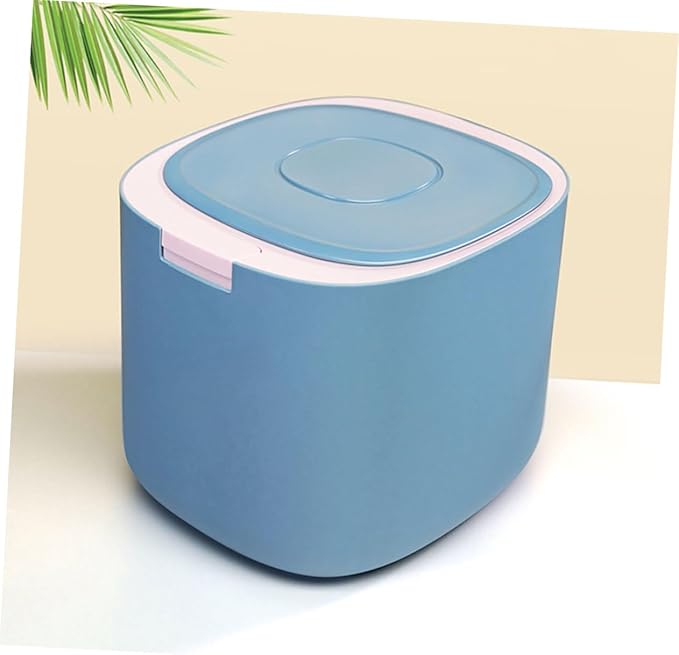 VICASKY Grain Storage Barrel Food Container Sealed Grain Holder Covered Pet Food Storage Containers Pet Food Storage Bucket Portable Dry Container for Pet Food Pet Food Bucket Pets Blue