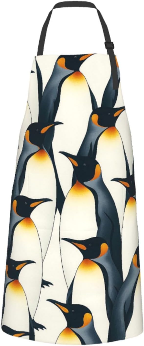 Serene Swan In Stream Adjustable Waterproof Apron Work Cooking Apron With Pockets For Men Women