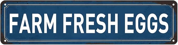Farm Fresh Eggs Sign Chicken Coop Signs Farmers Market Decor Funny Outdoor Farm Fresh Chicken Wall Decor Accessories Farmers Market Decorations 4x16 Inch