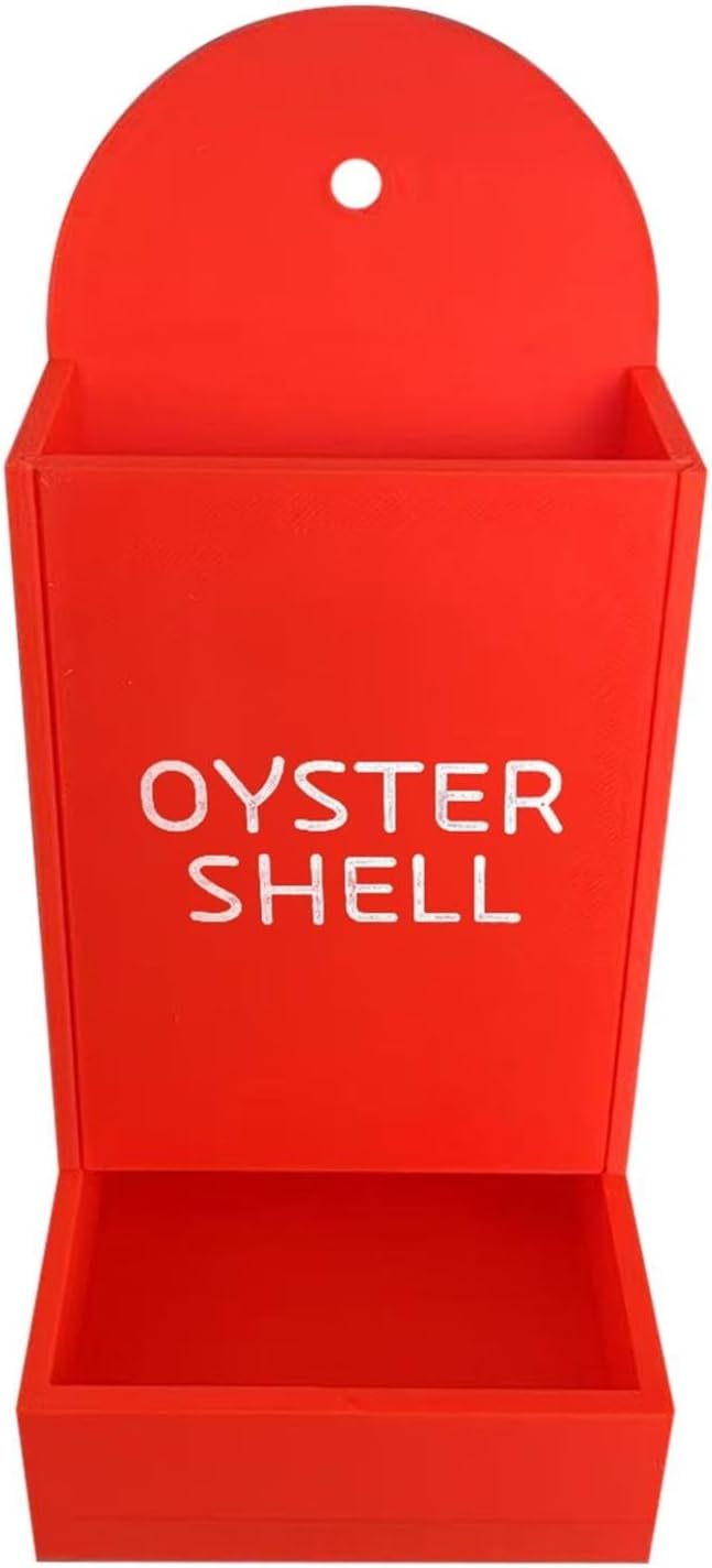 Gravel Feeder - Oyster Shell and Grit Feeder, Versatile Oyster Shell Feeders for Chickens,Hanging Chicken Feeders Trough,Precision Nutrition, Chickens Coop Accessories for Poultry (Red)