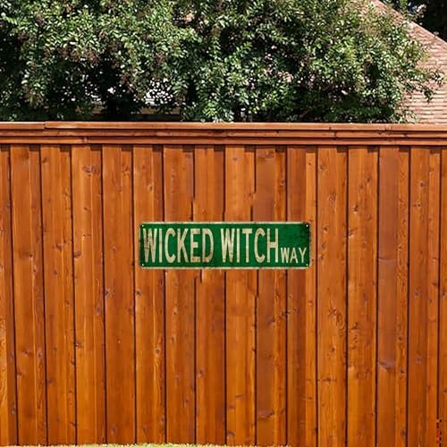 Wicked Witch Way Metal Tin Sign (4''x16''), Novelty Street Sign, Home Decor, Room Wall Decor, Restaurant, Bar, Cafe, Garage, Farmhouse Easter Gift