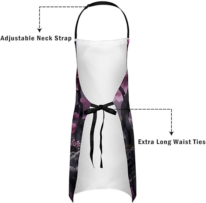jejeloiu Cartoon Cats Apron for Women Men 26"x31"