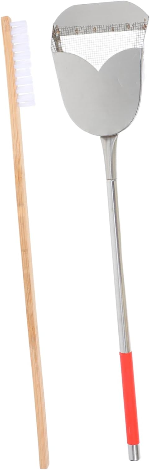 2pcs Bird Cage Cleaning Brush Set Droppings Shovel Essential Cleaning Tools for Bird and Small Animal Cages Sturdy and Effective PET Accessories